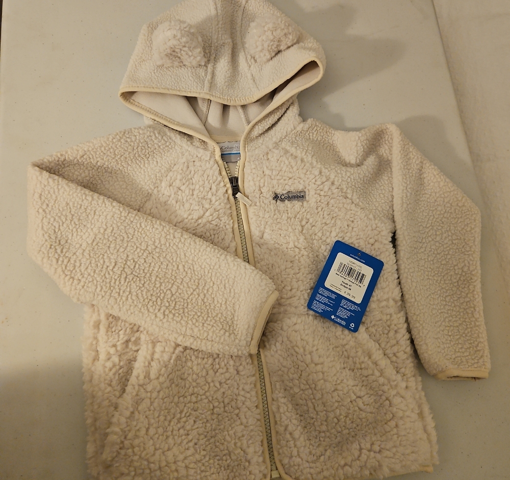 Columbia Cream Sherpa Hoodie with Hood Ears